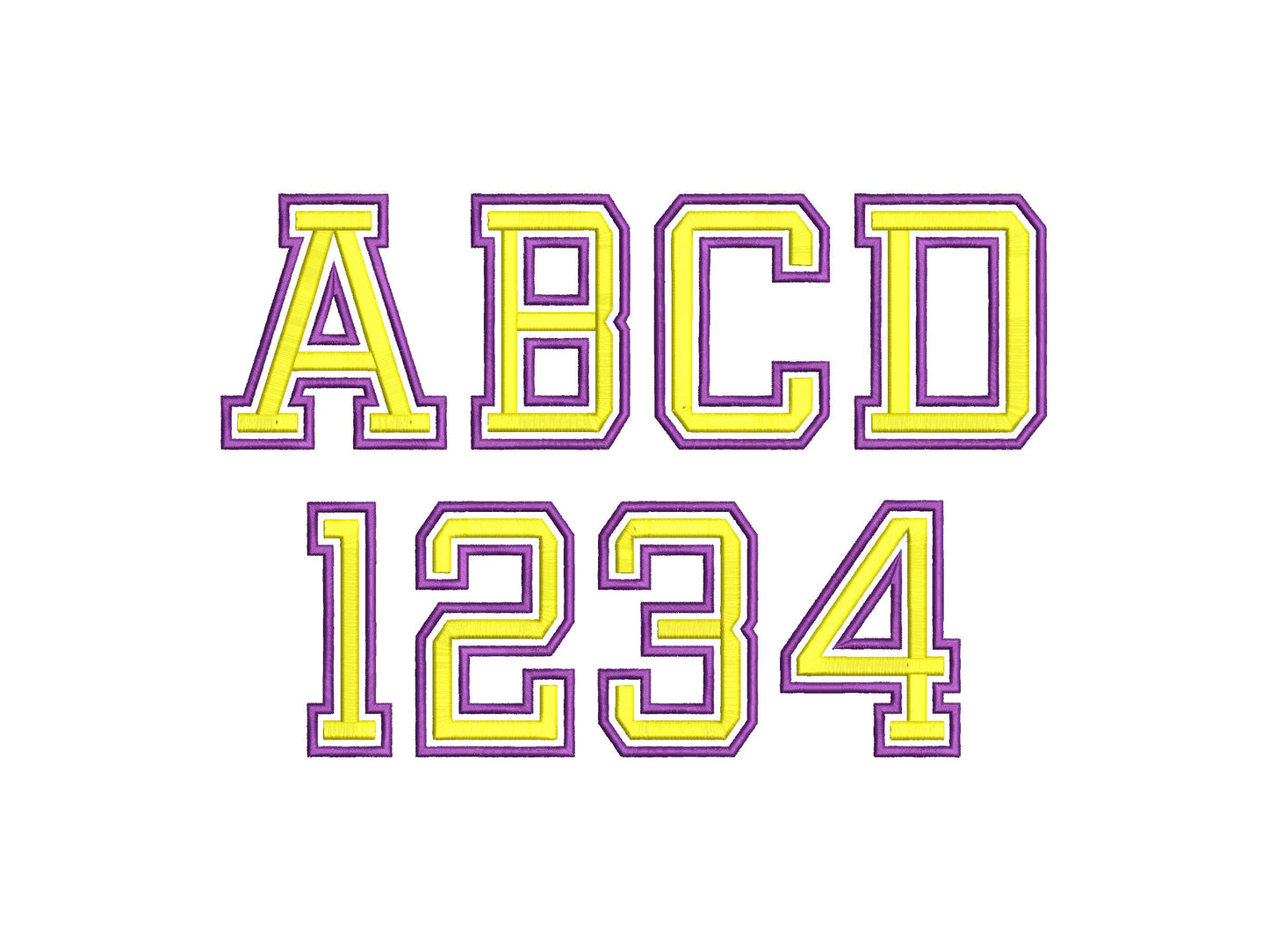 Puff Puffy Foam Narrow Sport Varsity Font Applique