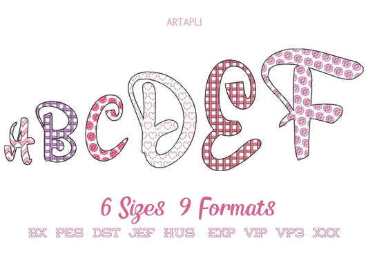 Chevron Zigzag Checkered Polka Dot Font Set