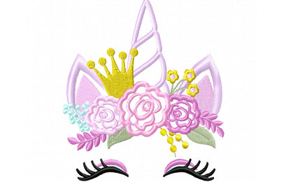 Princess Unicorn With Floral Crown
