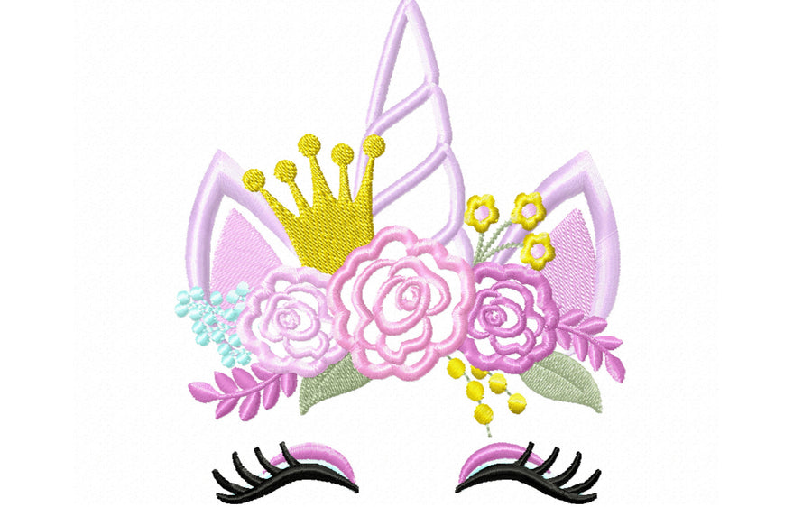 Princess Unicorn With Floral Crown