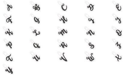 Initial Script Monogram Keychain