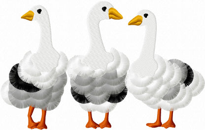 Fringed Goose Trio 3 in a row