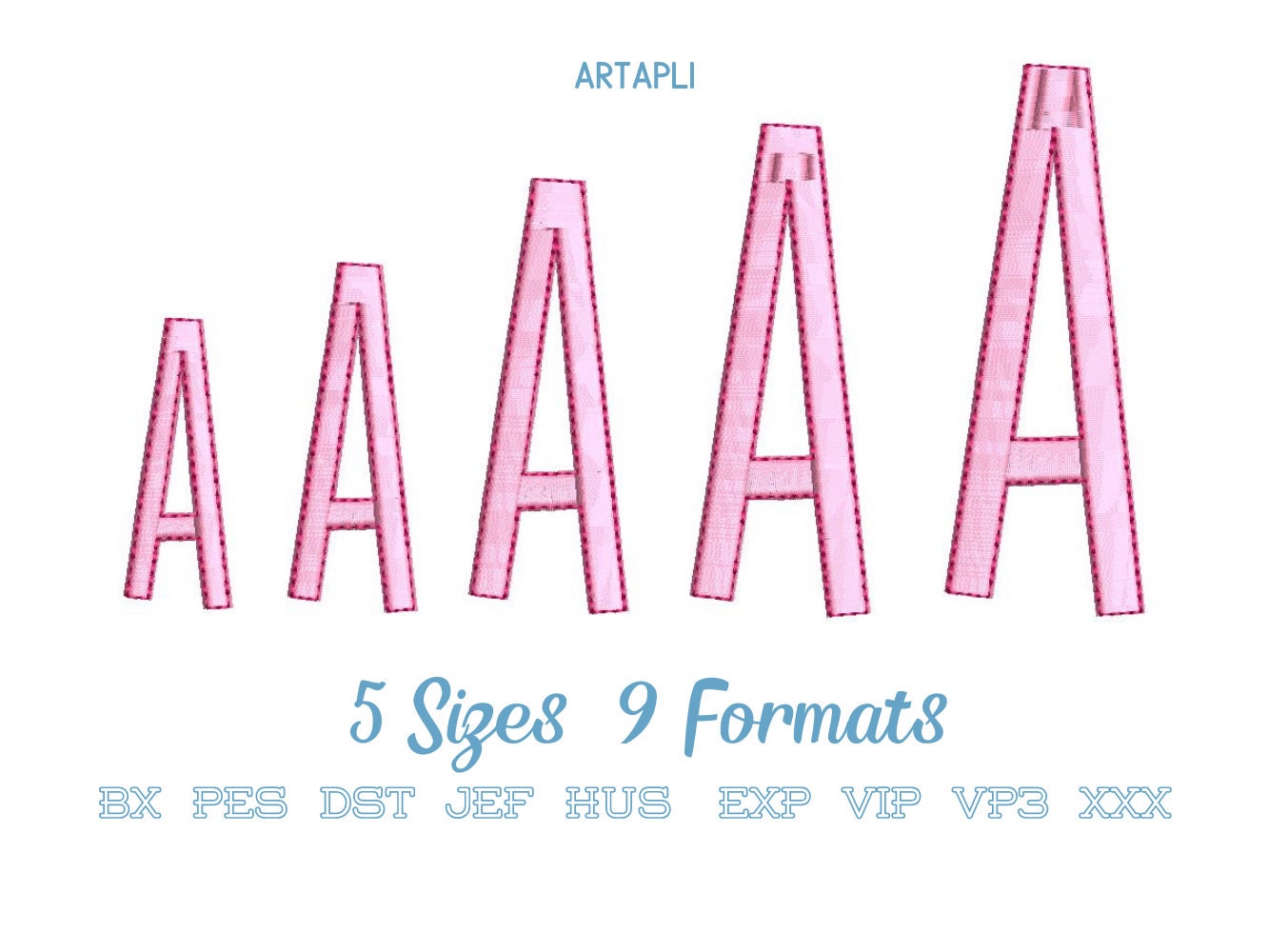 Satin Stitch And Outline Thin Tall Font