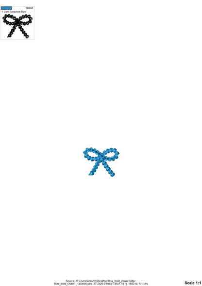 Chain Stitch Bow Set of 4