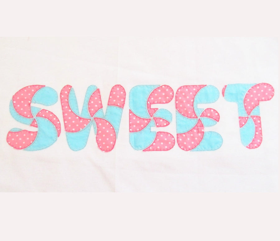 Patchwork Rag Edges Sweet Candy Lollipop Font