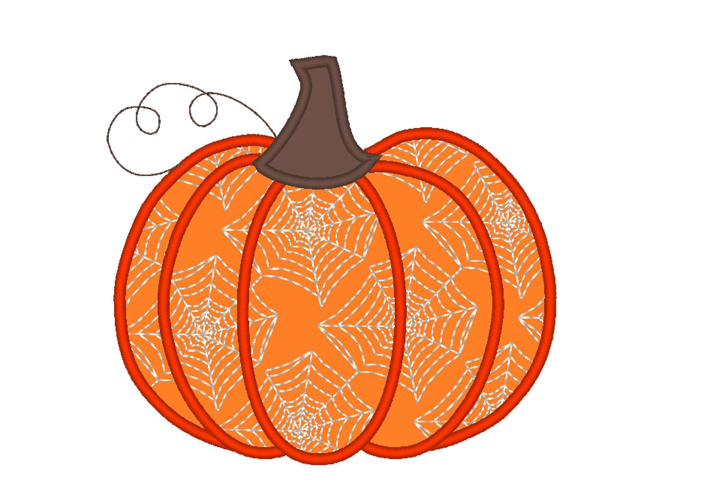 Spiderweb Patterned Pumpkin Applique