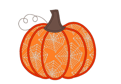 Spiderweb Patterned Pumpkin Applique