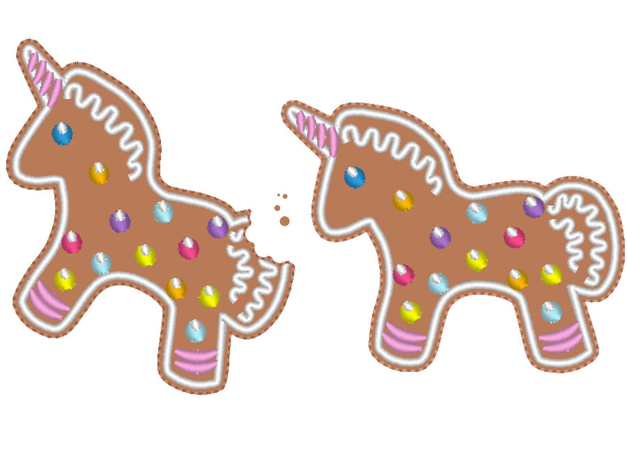 Gingerbread Unicorn Cookie Set of 2