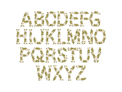 Fringed Daisy Flower Floral Font