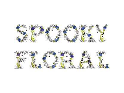 Halloween Spooky Floral Font