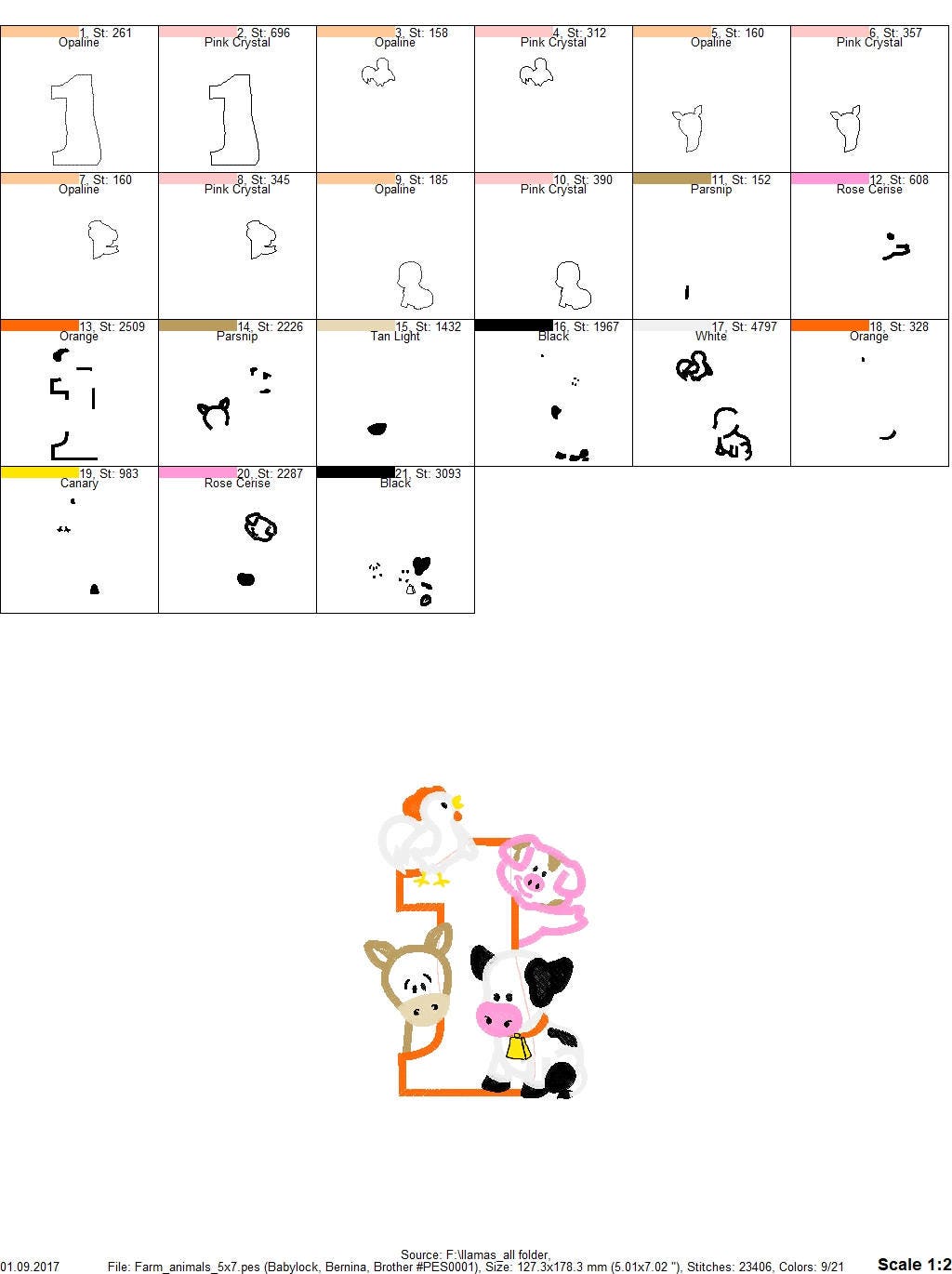 Farm Animals Birthday Number 1