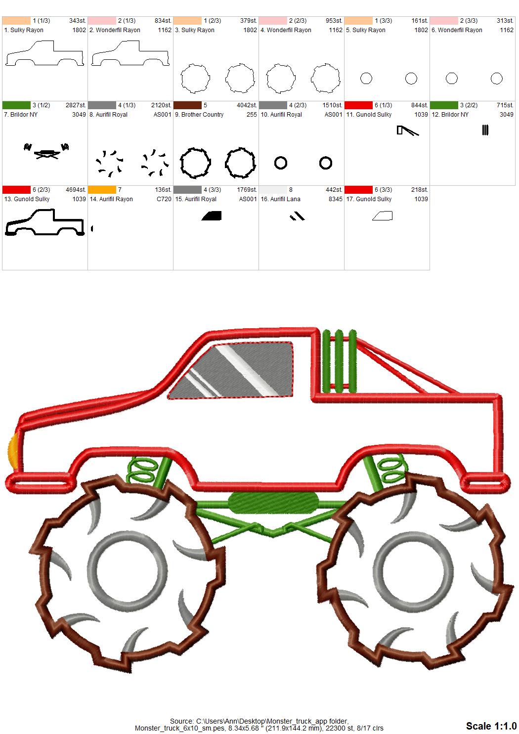 Monster Truck Applique