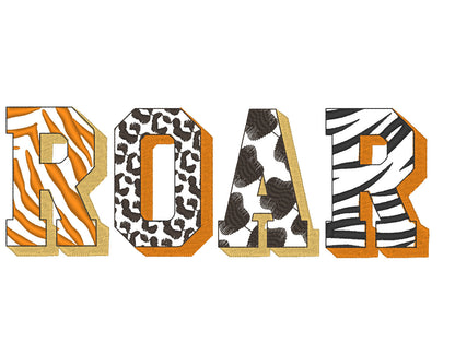 Wild Animal Patterned Font Set of 5