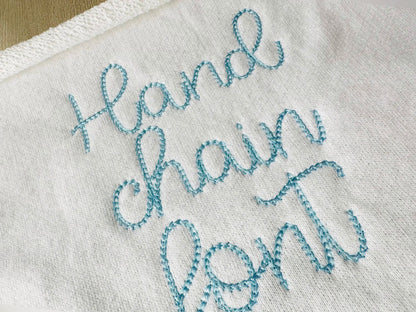 Quick Light Chain Stitch Handwritten Mini Font