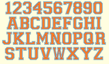 Double Outline Athletic Sport Collegiate Font