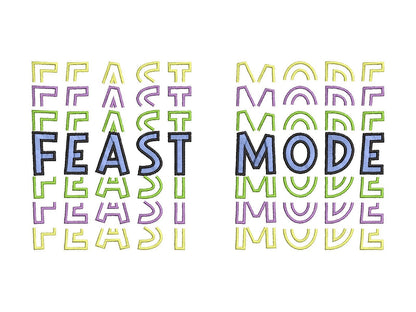 Stacked Satin Stitch and Outline Font