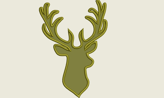 Buck Deer Head Applique