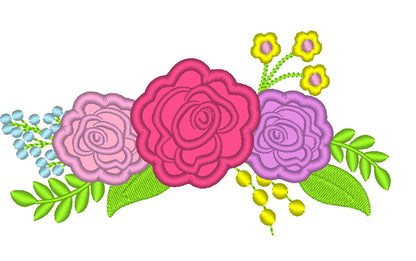 Shabby Chic Rose Flower Applique