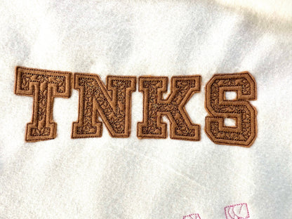 Floral Fill Light Stitch 2 Outlines Varsity Font