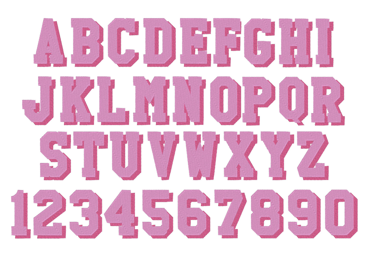 Mini Varsity Collegiate Block Shadow Font