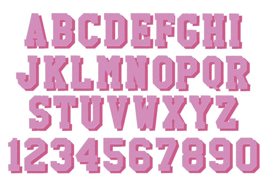 Mini Varsity Collegiate Block Shadow Font