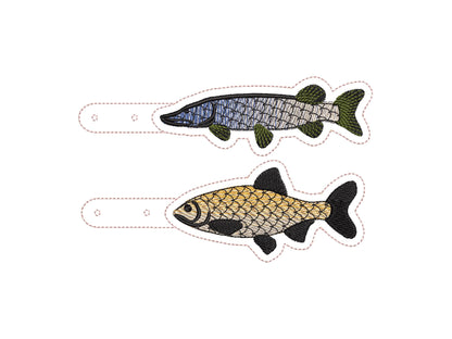 Iridescent Rainbow Fish Keychain Set of 2