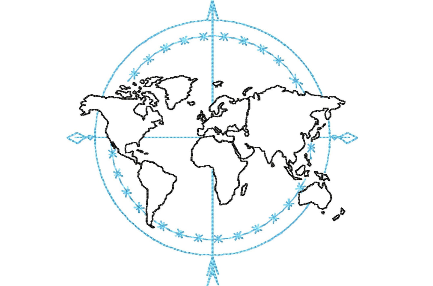 Compass Wanderlust World Map Globe