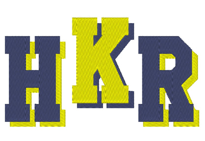 Varsity Collegiate Block Type Shadow Font