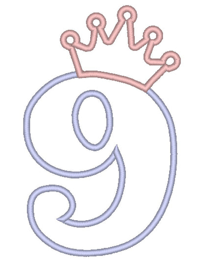Little Princess Crown Birthday Numbers