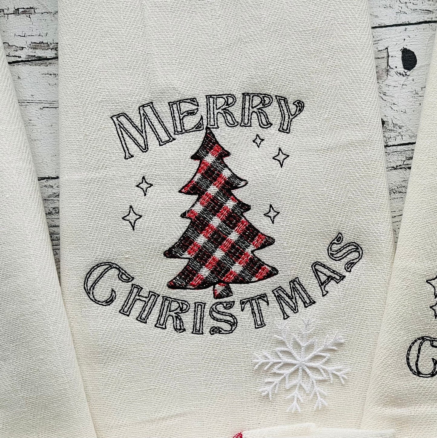 Patterned Merry Christmas Tree