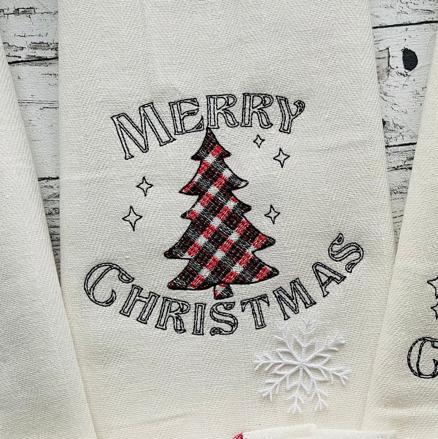 Patterned Merry Christmas Tree