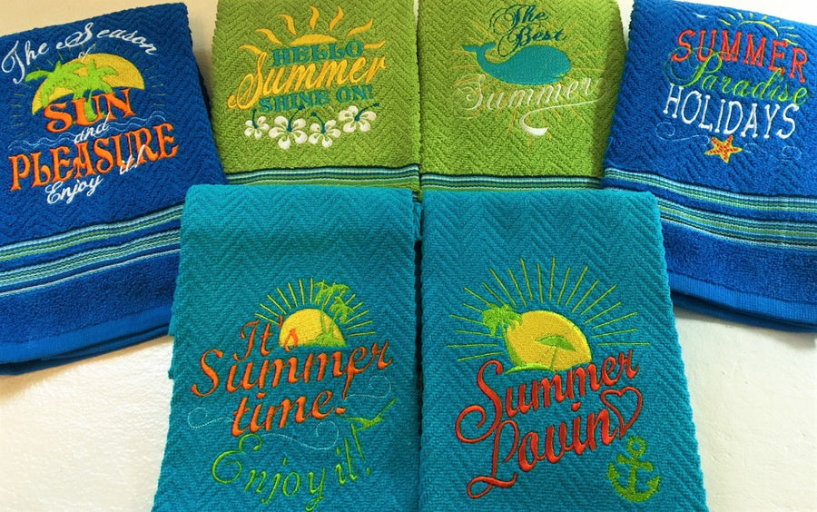 Summer sun loving holidays paradise quote saying machine embroidery