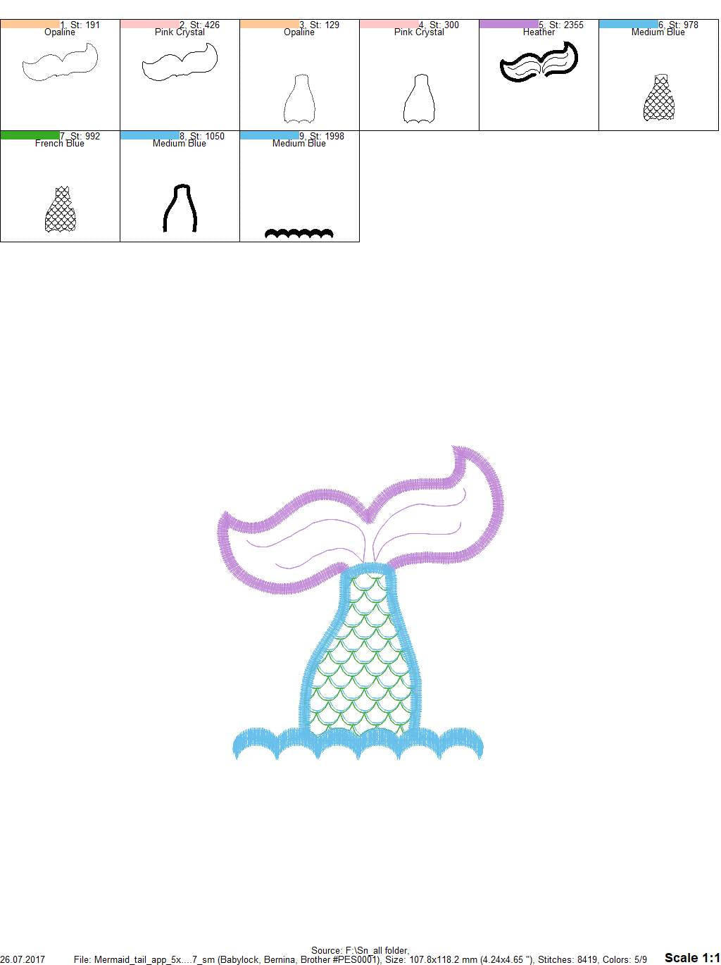 Mermaid Tail Applique