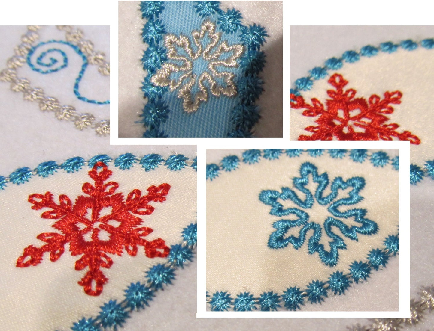 Small separate 2 Snowflakes cute add-ons beautiful mini tiny wee
