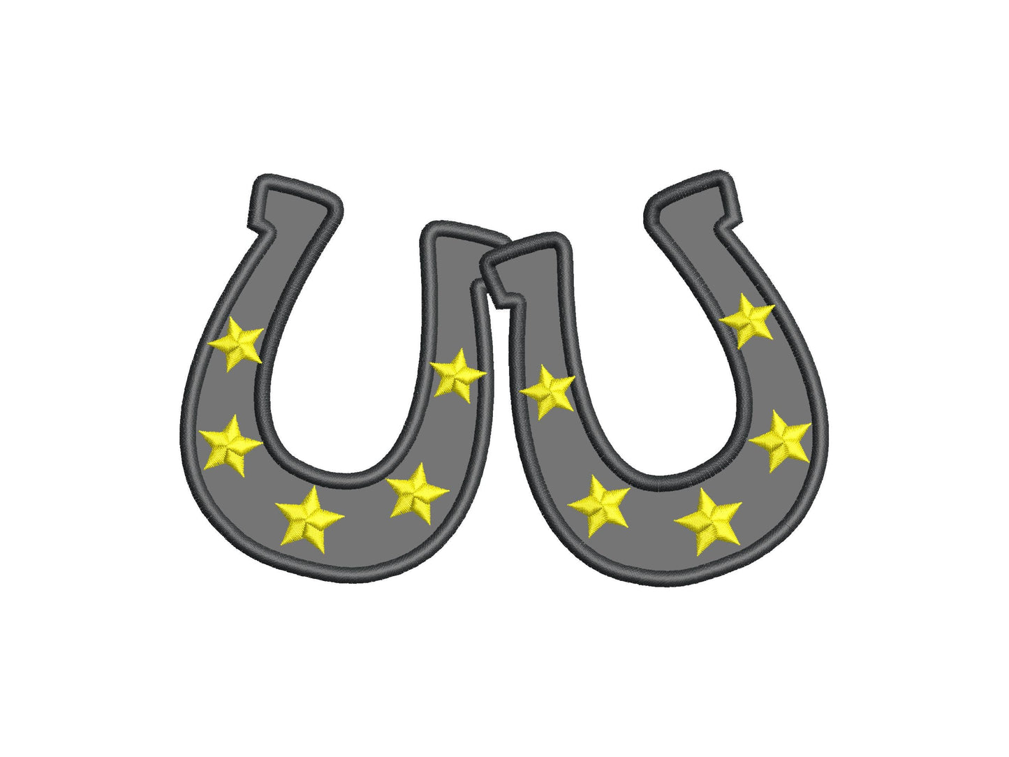 Horseshoe with tiny Stars side bow split seam Farm Horse stable