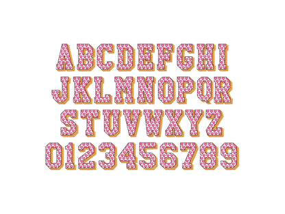 Heart Patterned Shadow Block Font