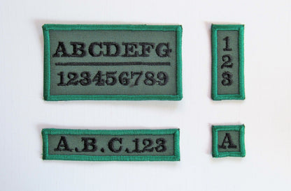 Classic Patch Shapes with Mini Font for Name Tags