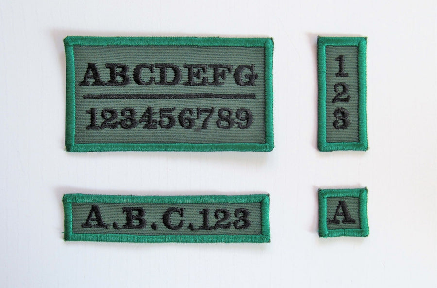 Classic Patch Shapes with Mini Font for Name Tags