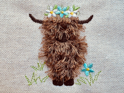 Fringed Longhorn Highland Cow Calf