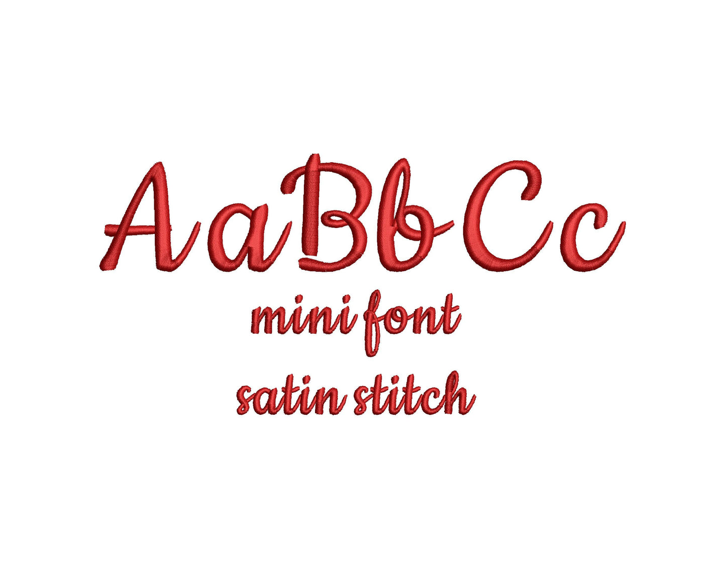 Satin Stitch Handwritten Font