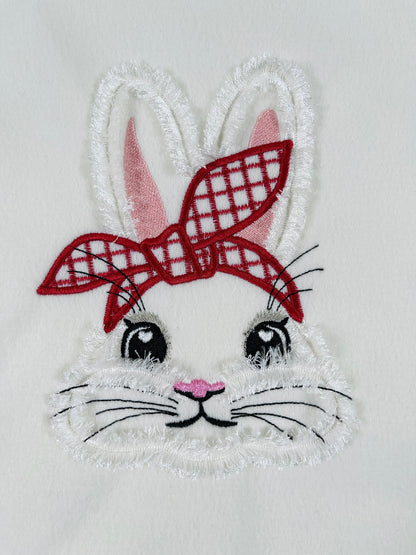 Fringed Bunny Face with Bandanna