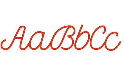 Baby Satin Stitch Handwritten Script Font