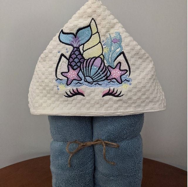 Mermaid Sea Unicorn Face with Shell