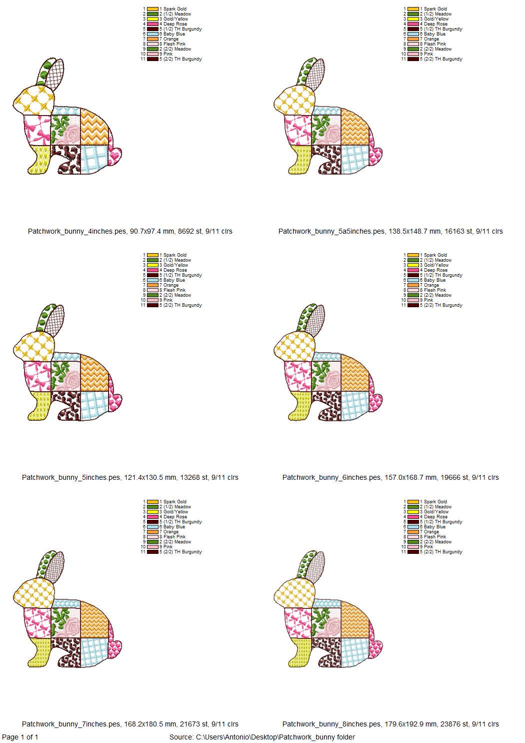 Patchwork Patterned Bunny
