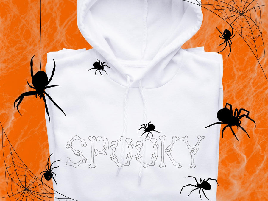 Halloween Skeleton Bones Font Raggedy Edge Applique