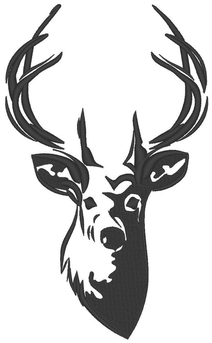 Buck Deer Head Antlers Silhouette