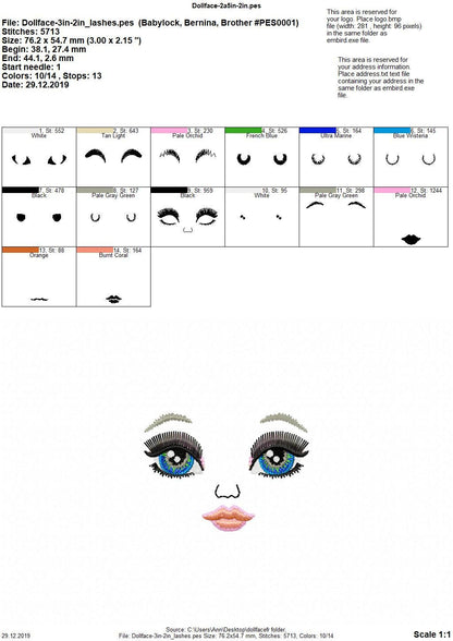 Doll Face Fringed Eyelashes Iridescent Eyes