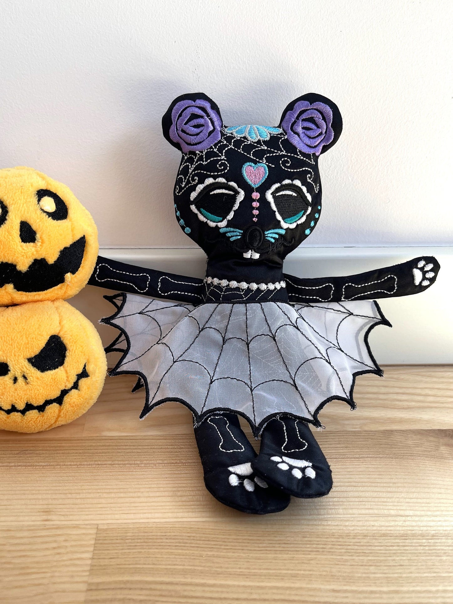 Sugar Skull Calavera Mouse Doll ITH