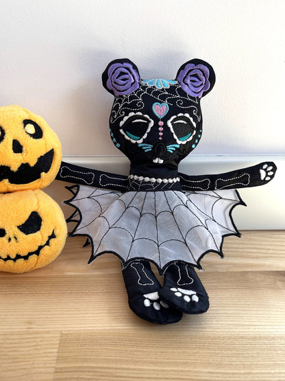 Sugar Skull Calavera Mouse Doll ITH