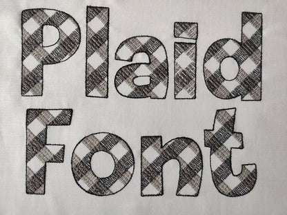 Buffalo Plaid Patterned Block Font